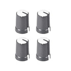 4Pcs Potentiometer Volume Control Knob Cap Plastic White 6mm Shaft Dia. Rotary Knob 12mm Dia. X 17mm Height