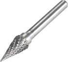 Tungsten Carbide Rotary Files 1/4" Shank, Double Cut Cone Shape Rotary Burrs Tool 10mm Dia, for Die Grinder Drill Bit Wood Soft Metal Carving Polishing Model Engineering