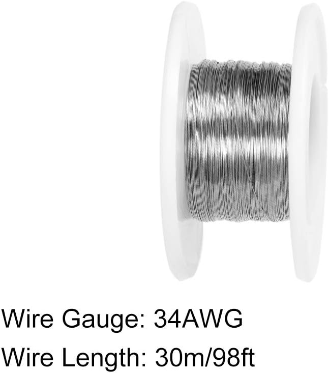 ทองแดงความต้านทาน 34AWG การห่อทองแดงเพื่อใช้เป็นสายไฟสำหรับเครื่องเก็บความร้อนความยาว 98 ฟ