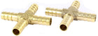 2 Pieces 4 Way Cross Shaped 8mm Tube Hose Barb Connector Pipe Fittings