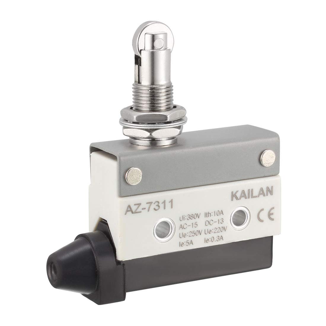 AZ-7311 Roller Plunger Micro Limit Switch Momentary Panel Mount 1NC+1NO for CNC Mill 3D Printer Door Switch