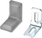 28x18mm Cabinet Cupboard Shelf Corner Brace Plate Right Angle Bracket Gray 10pcs