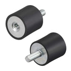 M4 Thread Male Female Rubber Mounts,Vibration Isolators,Shock Absorber 15mm x 15mm 4pcs