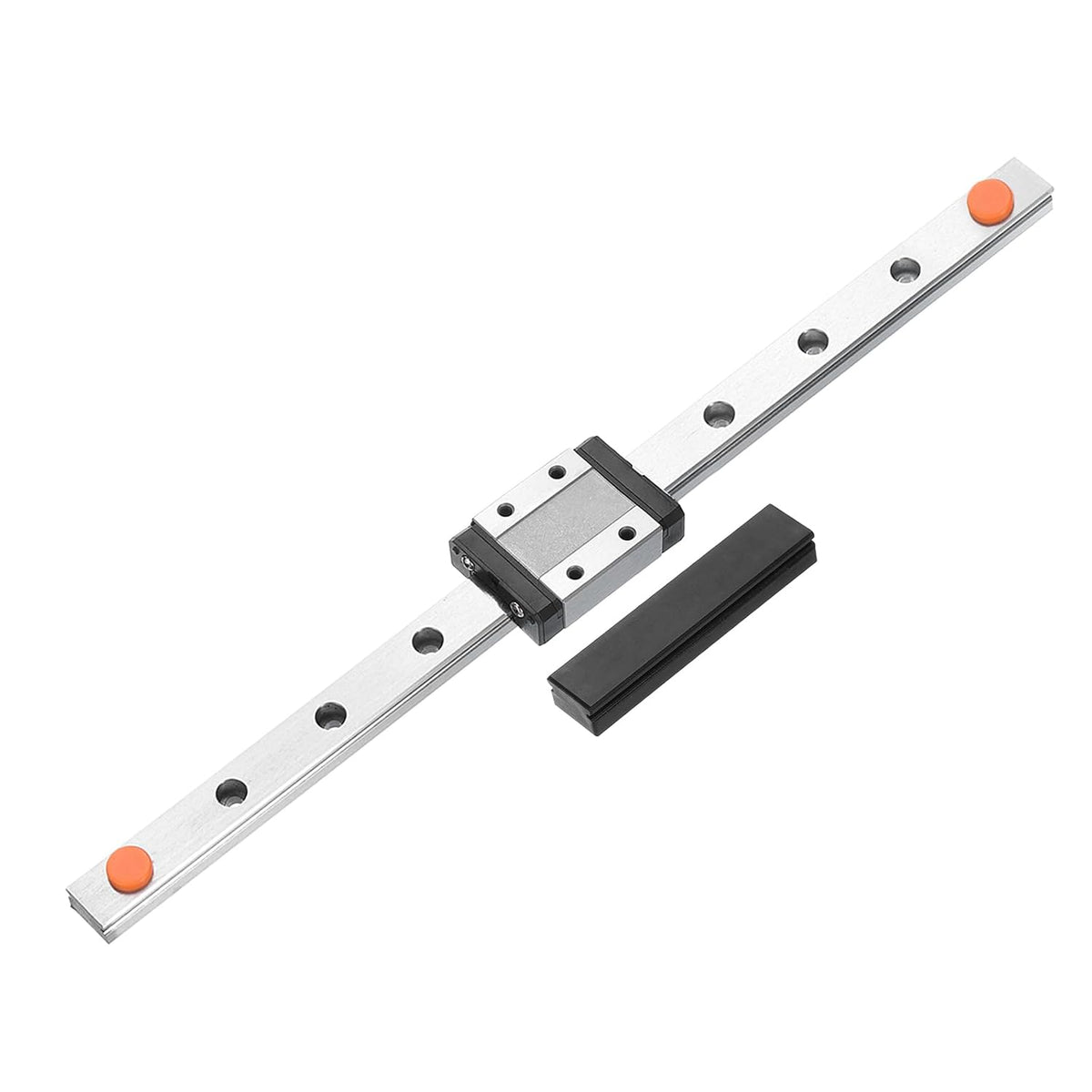 MGN12 250mm Linear Guide Rail with MGN12C Sliding Carriage Block and Plastic Mini MGN12 Linear Guide for DIY 3D Printers and CNC Machine, Black