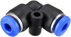 Plastic Elbow Push to Connect Tube Fitting 4mm Tube OD Pneumatic Air Push Fit Lock Fitting Blue 10pcs