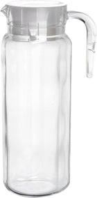 37.2oz Acrylic Beverage Drink Pitcher with Lid, Juice Pitcher Water Jug with Handle, Wine Beverage Container for Coffee, Tea, Cocktails, Clear