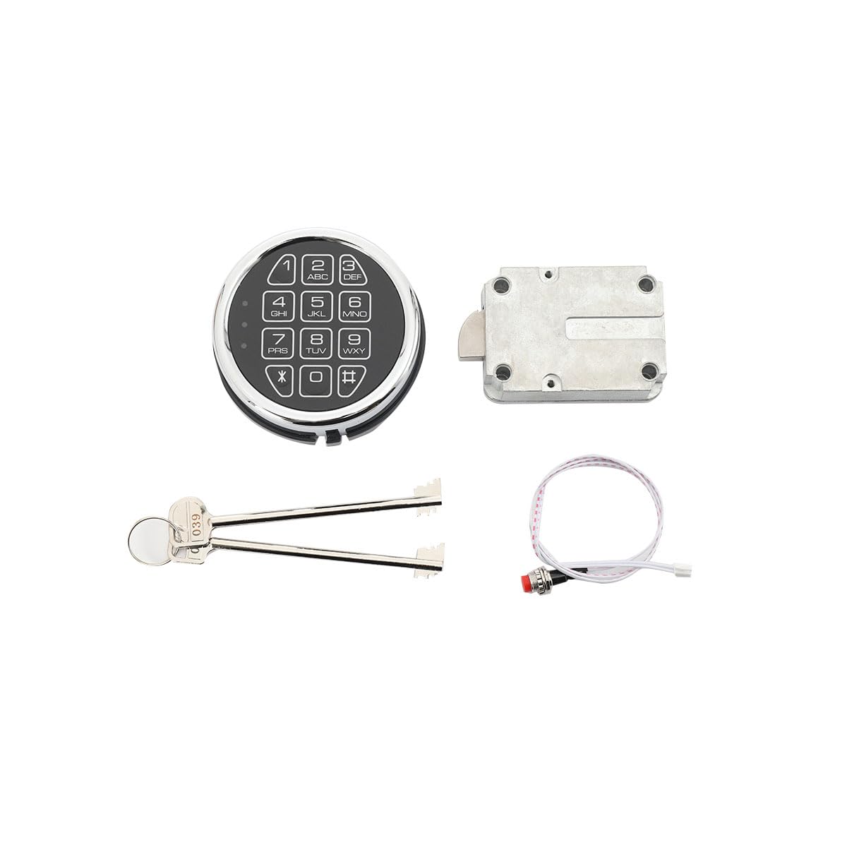Kit de Substituição para Fecho de Cofre Eletrônico com Teclado Digital e Fecho Solenóide