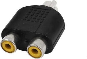 Kaksinkertainen RCA Phono Nainen Sokki 1 x RCA Mies Ääniliitäntä Adapteriliitäntä