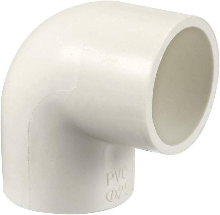 PVC Pipe Fitting 25mm Slip Socket 90 Degree Elbow Coupling Connector White 10Pcs