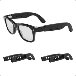 LinkMejor Tangi Kaca Mata dari Silikon untuk Ray-Ban Meta Glasses - Hitam
