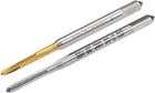 M2 x 0.4 & 2-56 UNC Machine Tap, HSS 3 Straight Flutes High Speed Steel Screw Thread Threading Milling Tap,Round Shank with Square End,4pcs