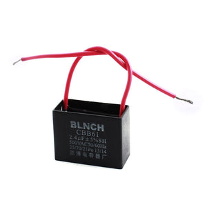 a14090600ux0178 2.4uF CBB61 2-Wires Polypropylene Film Motor Run Capacitor, AC 500V