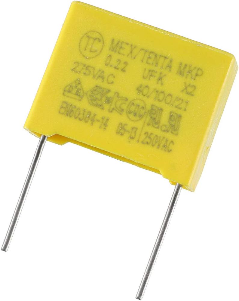 Safety Capacitors Polypropylene Film 0.22uF 275VAC X2 MKP 20 Pcs