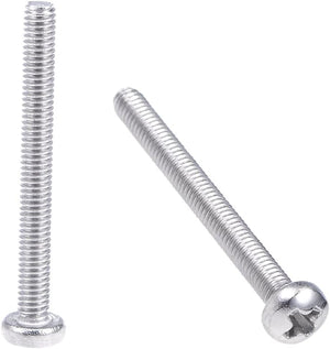 M2.5x25mm Machine Screws Pan Phillips Cross Head Screw 304 Stainless Steel Fasteners Bolts 30Pcs