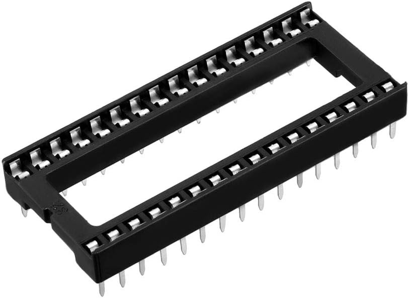 25pcs DIP IC Chip Socket Adaptor 2.54mm Pitch 15.2mm Row Pitch 2 Row 32 Flat Pins Soldering