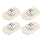 Self Adhesive Caster Wheels, (4Pcs/ White) Mini Swivel Paste Universal Pulley for Bin Bottom, Trash Can, Storage Box, Furniture