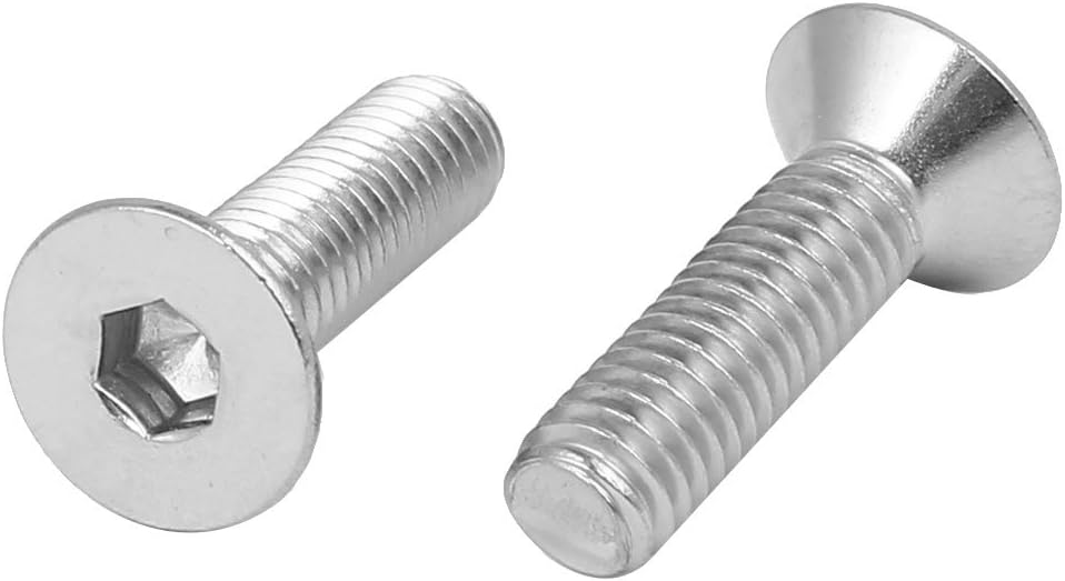 M6x22mm 316ステンレススチールカップフラットヘッド六角ソケットキャップボルト 5個