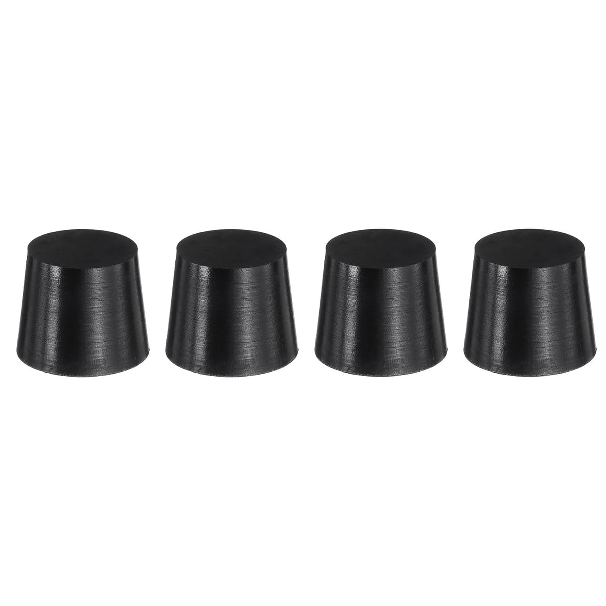 4 Pcs Silicone Rubber Tapered Plug, 25mm to 31mm High-Temperature Solid Rubber Stoppers Silicone Plugs for Hole Plugs, Spraying, Coating, Painting Protection, Black, 25mm