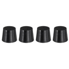4 Pcs Silicone Rubber Tapered Plug, 25mm to 31mm High-Temperature Solid Rubber Stoppers Silicone Plugs for Hole Plugs, Spraying, Coating, Painting Protection, Black, 25mm