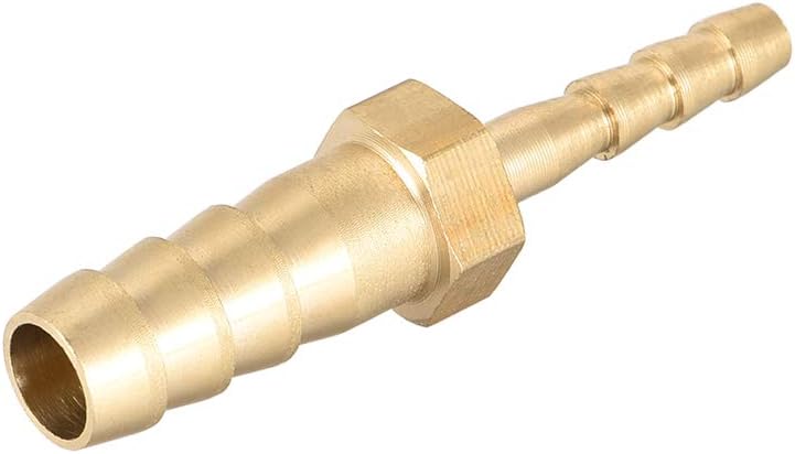 Straight Brass Barb Fitting Reducer, Fit Hose ID 8mm to 4mm