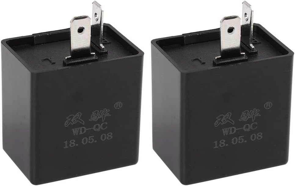 2pcs 12V 2 Terminals Turn Signal Light Electronic Flasher Relay for Motorcycle