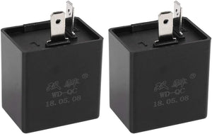 2pcs 12V 2 Terminals Blinklicht Elektronischer Blinkrelais für Motorrad