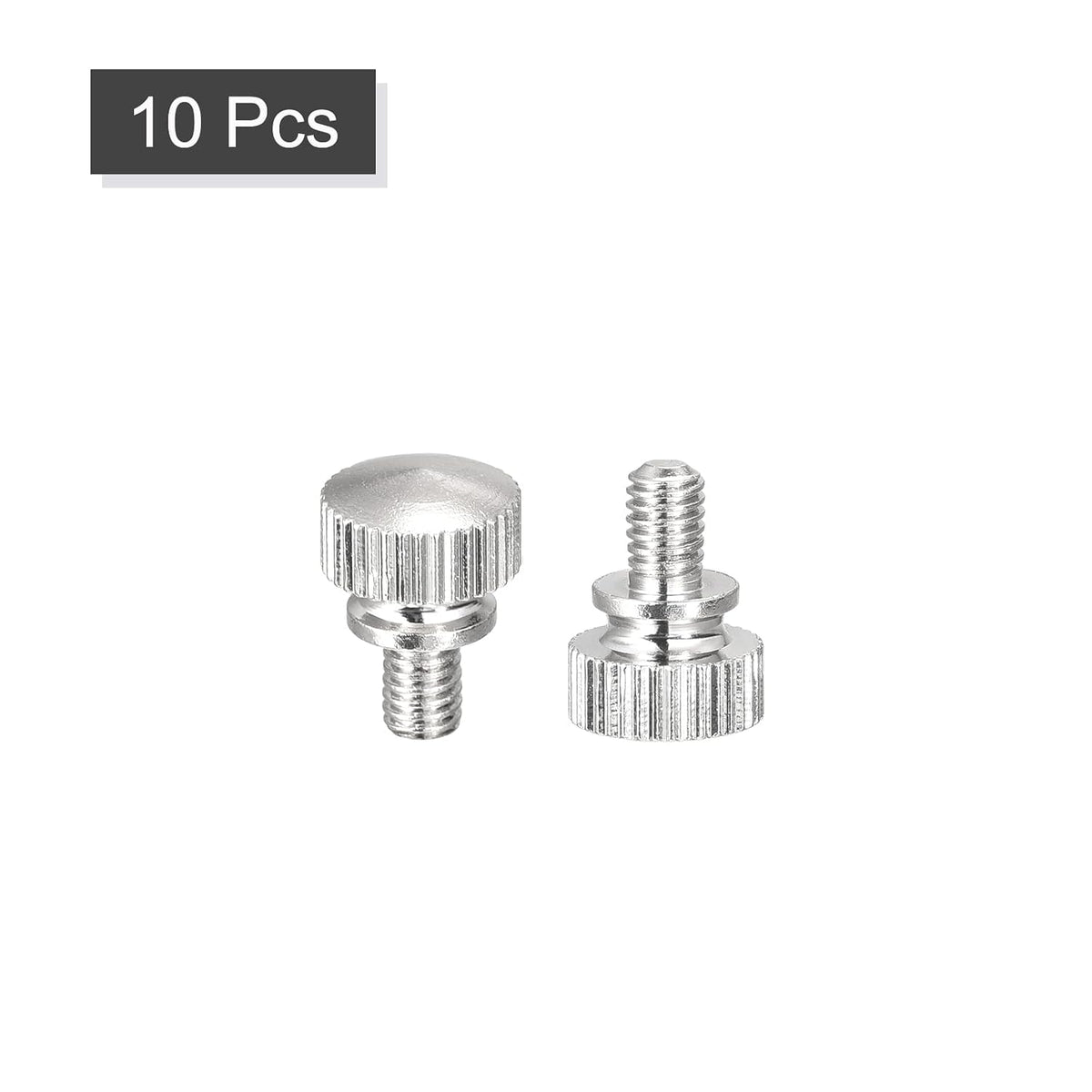Bolts Kepala Kancing Tangan Berbentuk Knurled, M3x10mm, Balingbaling Nisidi, Pemegang Kunci Kancing Nickel, 10 Pcs
