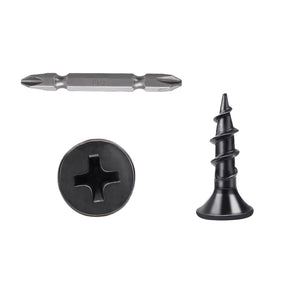 LinkMejor #8 x 5/8" Vis à plâtre Noir Vis en Bois 100pcs HS/ZGLS-08