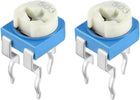 20 Pcs 50K Ohm Variable Resistors Top Adjustable Horizontal Cermet Potentiometer