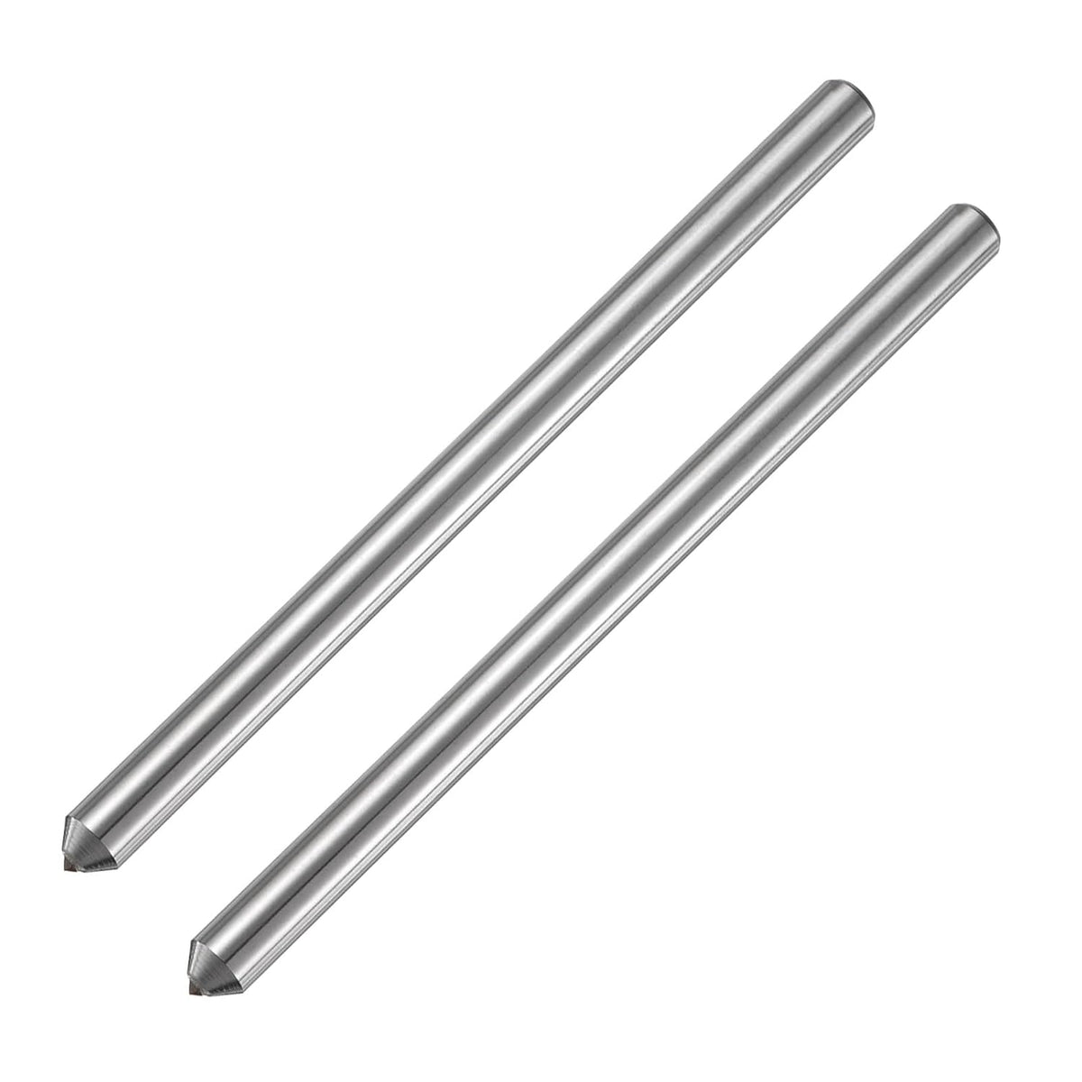 2pcs Diamond Dressers, 9.5mm x 152mm (3/8" x 6") Single Tapered Point Grinding Wheel Round Pen Welded Diamond Dressing Tools, Silver Tone