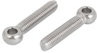 M8 X 40mm 6mm Eye Inner Dia 304 Stainless Steel Swing Bolt Silver Tone 2pcs