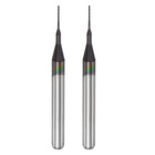 End Mill CNC Router Bits, 0.5mm x 4mm 1/8" Shank Diamond Film Coated Carbide Engraving Bit Milling Cutter Right Hand for PCB Plastic Fiber Wood 2pcs