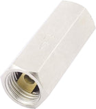 1/4" PT Threaded Air Gas Water One Way Check Valve Silver Tone