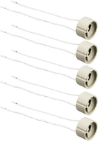 Conector de alambre de 5 piezas, soporte para lámparas cerámicas de tipo GU10, zócalo para luces led. Longitud: 15 cm.