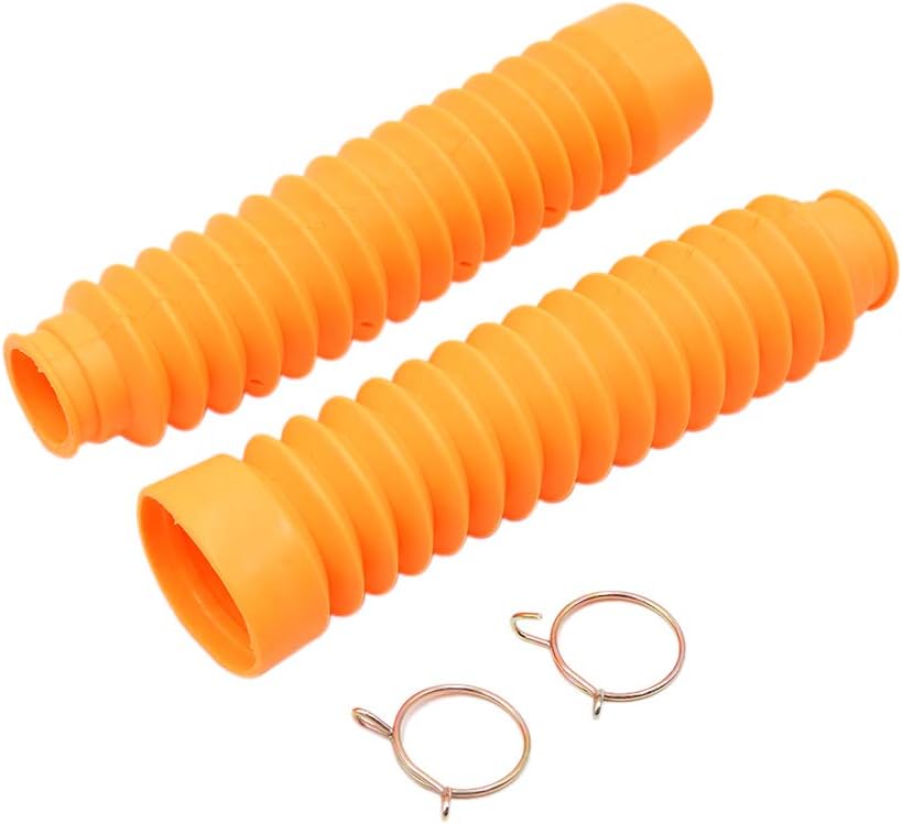 Pair 21cm Orange Rubber Motorcycle Shock Absorber Dust Cover for Honda CG125