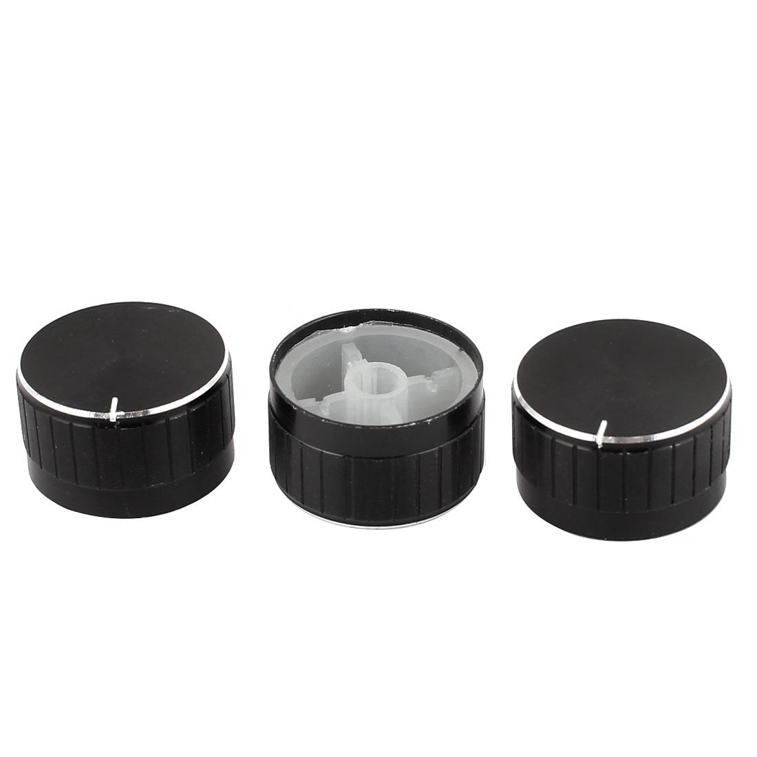Metal Shell Potentiometer Rotary Control Knob 3pcs for 6mm Dia Shaft