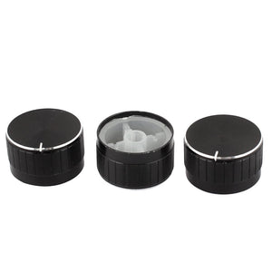 Metal Shell Potentiometer Rotary Control Knob 3pcs for 6mm Dia Shaft