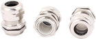 3 Pcs PG13.5 Cable Gland Stainless Steel Waterproof Connector Fastener Locknut Stuffing for 6-12mm Dia Wire