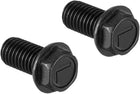 Metric M8x16mm Hex Flange Bolts Left Hand Thread 8.8 Grade Carbon Steel Black 2pcs