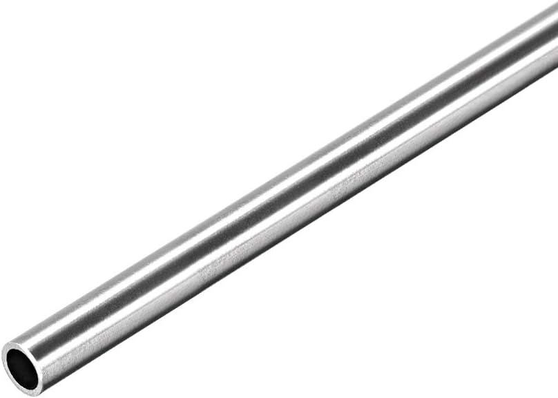 304 Stainless Steel Round Tubing 5mm OD 0.6mm Wall Thickness 250mm Length Seamless Straight Pipe Tube
