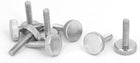 M6x25mm Knurled Head Flat Point Fully Threaded Thumb Screws Fastener 8pcs