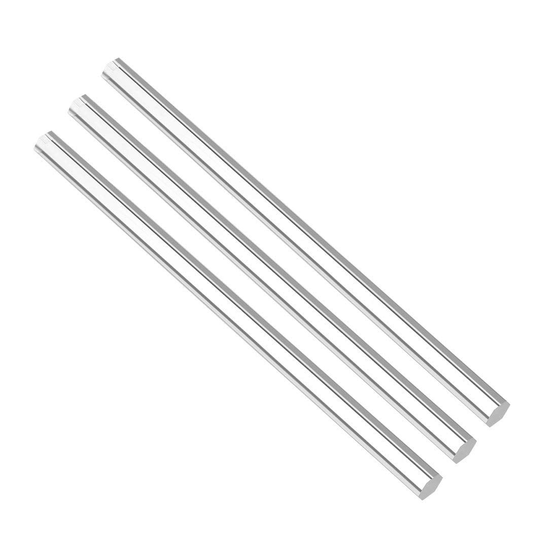 Acrylic Hexagon Rod,Clear,12mmx12mmx250mm Clear,Solid Plastic PMMA Bar Stick 3Pcs