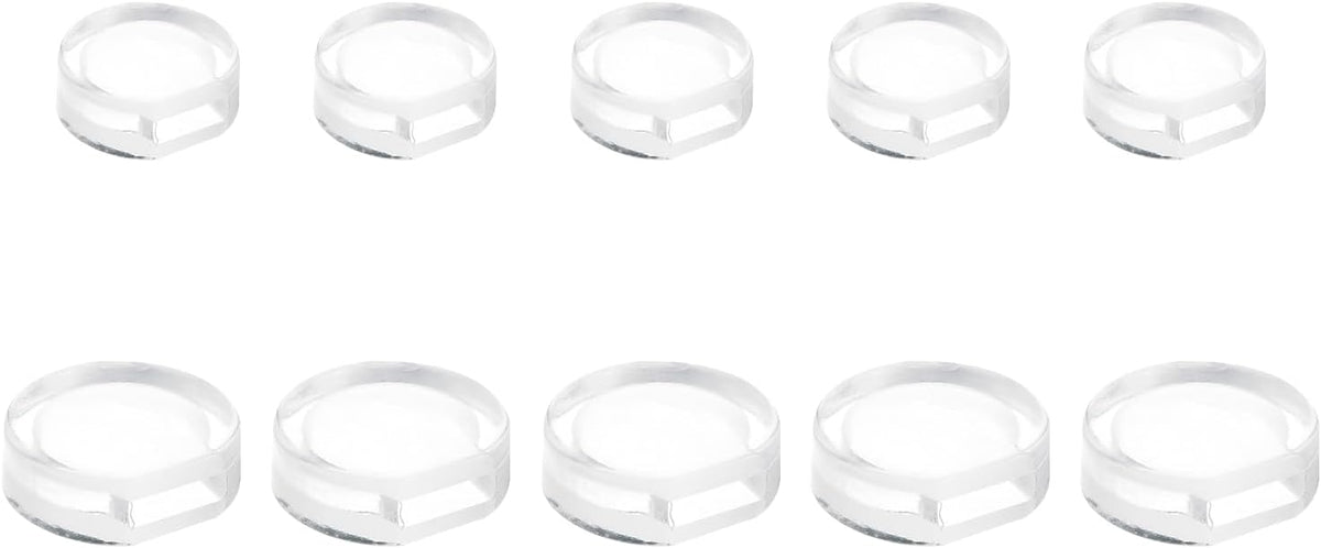 LinkMejor Earring Pads, 24pcs 2 Sizes - Silicone Clip-On Earring Backs, Soft Comfort Earrings Cushions Replacement Jewelry Finding (Clear)
