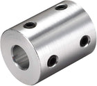 8mm to 8mm Bore Rigid Coupling 25mm Length 20mm Diameter Aluminum Alloy Shaft Coupler Connector Silver 4pcs