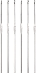 Stainless Steel Crochet Hook 2mm US Size 4 Knitting Needles for DIY Craft Yarn 6Pcs