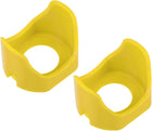 30mm Plastic Two Feet Push Switch Button Protective Cover Yellow 2pcs