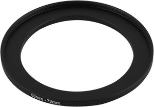 카메라 렌즈 필터 스텝업링 58mm-72mm 어댑터-블랙/