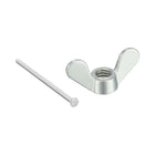 M6 Wing Nuts Butterfly Nut Silver Tone 10pcs and M6x100mm Hex Bolts Hexagon Screw Bolt 5pcs