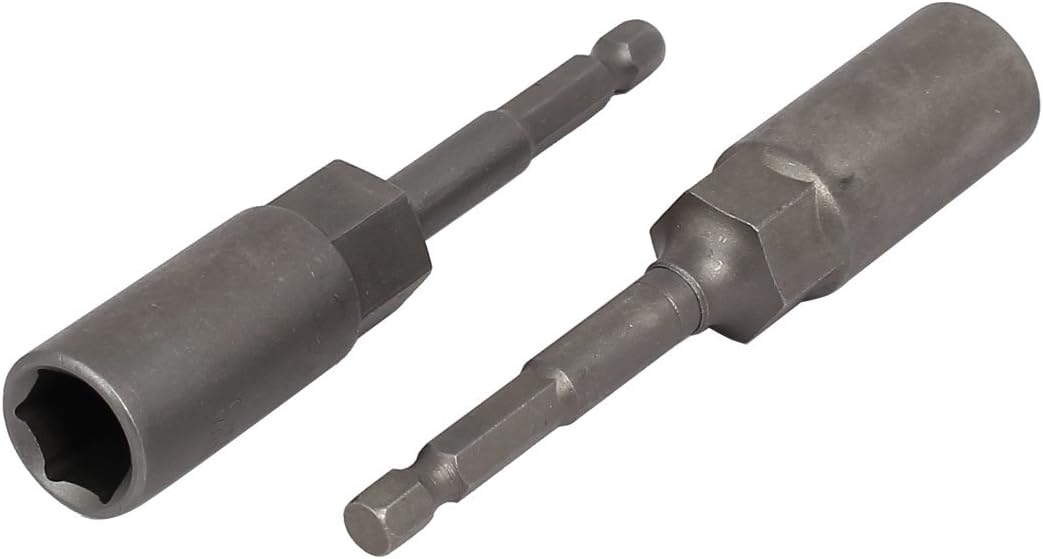 80mmx13mm Metall skruvmejsel borr sexkants mutter drivare hållare bit 2 ST Gray