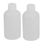 100ml Clear Plastic Cylinder Shaped Chemical Agent Bottle 2 Pcs